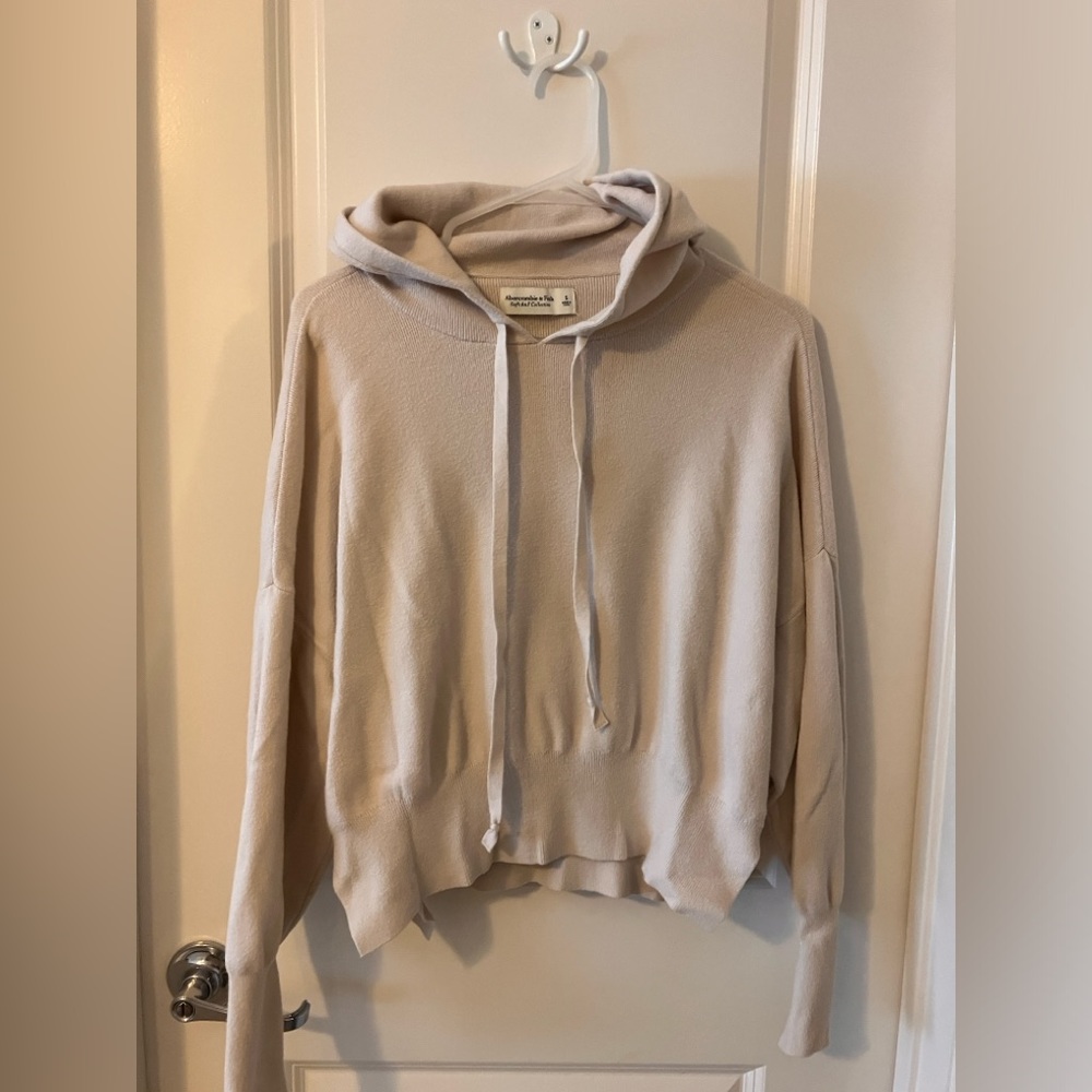 A&F soft tan hoodie